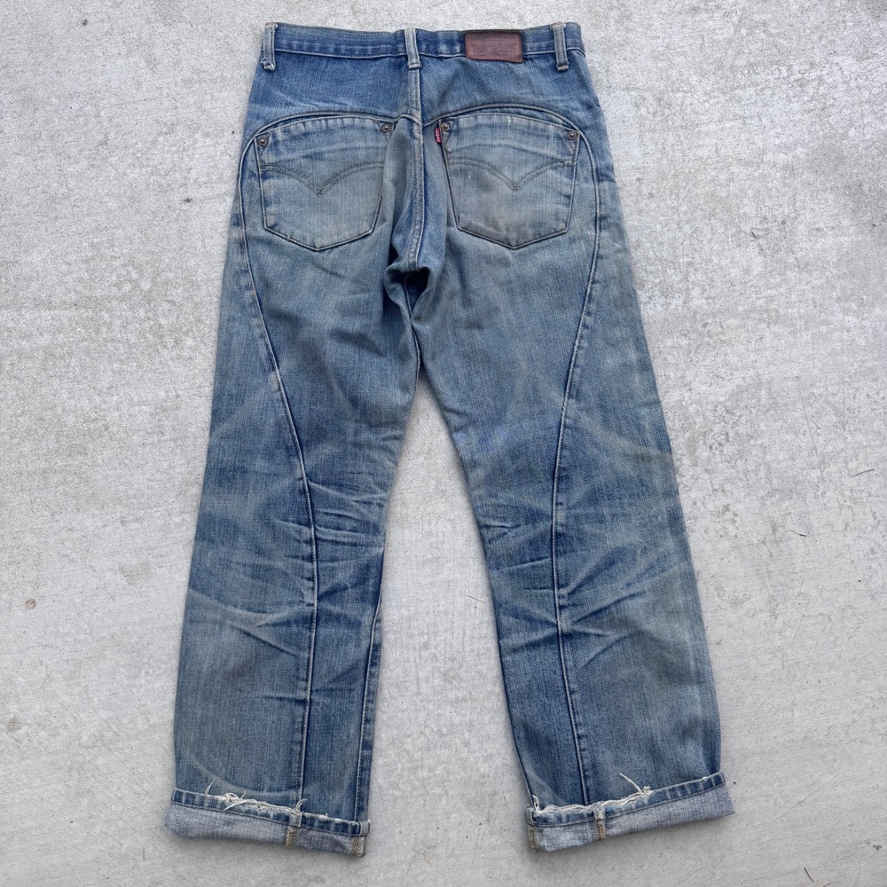 Levis 501 xx Big Buffalo Jeans Mens 30x28 USA made Distressed 90s Selvedge Big E